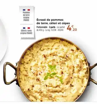 Thiriet Écrasé de pommes de terre, céleri et cèpes offre