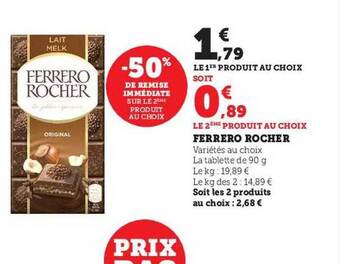 U Express Ferrero rocher offre