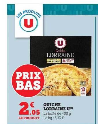 U Express Quiche lorraine u offre