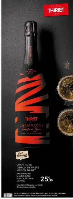 Thiriet Champagne demilly de baere maison thiriet offre