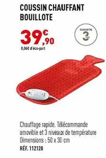 Coussin chauffant bouillote