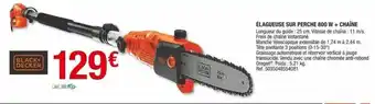 Brico Dépôt Élagueuse sur perche 800 w + chaîne black + decker offre