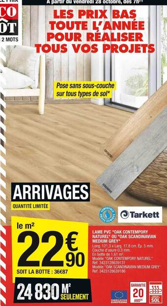 Brico Dépôt Lame pvc offre