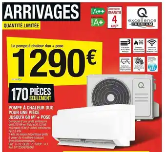 Brico Dépôt Pompe à chaleur duo pour une pièce jusqu'à 68 m² + pose offre