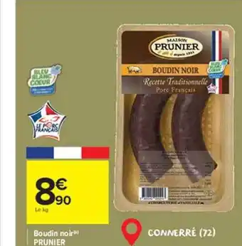Carrefour Market Boudin noir prunier offre