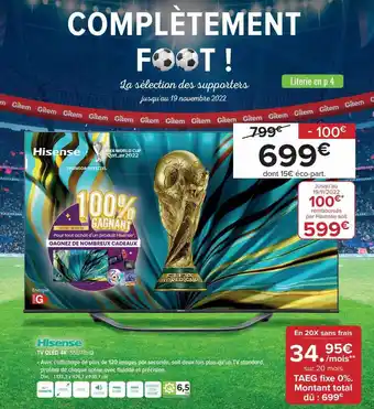 Gitem Tv qled 4k hisense offre