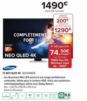 Gitem Tv neo qled 4k samsung offre