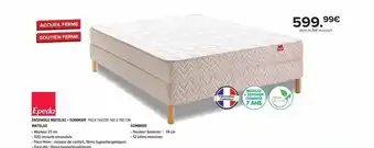 Gitem Ensemble matelas + sommier pack favori 140 x 190 cm epeda offre