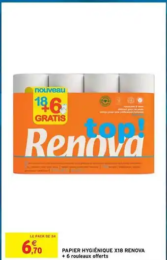 Intermarché Papier hygiénique x18 renova offre