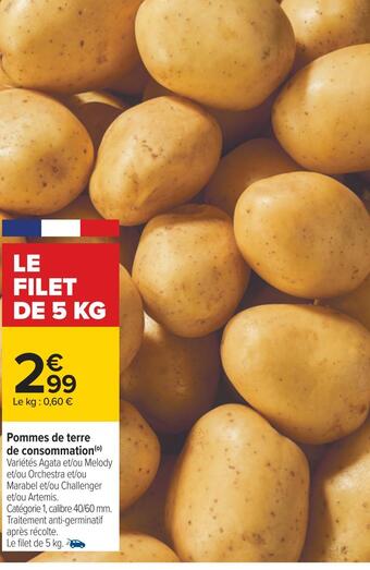 Carrefour Pommes de terre de consommation offre