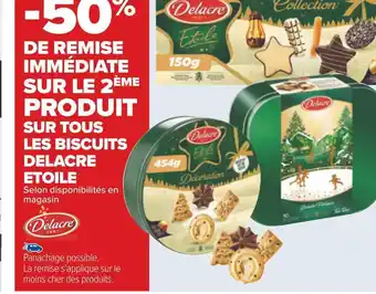 Carrefour Delacre -50% de remise immédiate sur le 2ème produit sur tous les biscuits delacre etoile offre