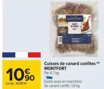Carrefour Montfort cuisses de canard confites offre