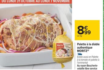 Carrefour Moritz palette à la diable authentique offre