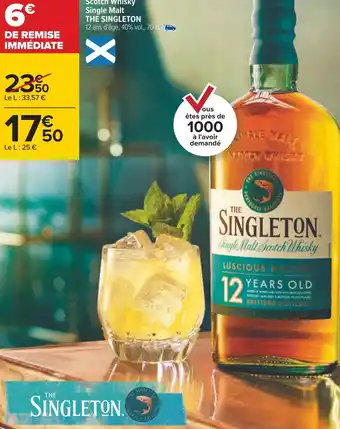 Carrefour The singleton scotch whisky single malt offre