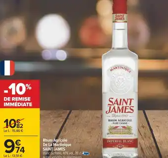Carrefour Saint james rhum agricole de la martinique offre