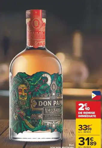 Carrefour Don papa masskara rum offre