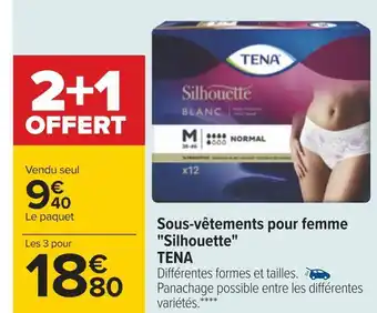 Carrefour Tena sous-vêtements pour femme "silhouette" offre