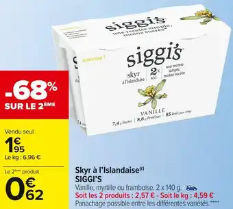 Carrefour Market Siggi's skyr à l’islandaise offre