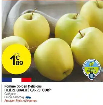Carrefour Market Filière qualité carrefour pomme golden delicious offre