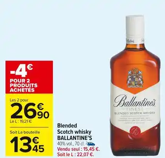 Carrefour Market Ballantine’s blended scotch whisky offre