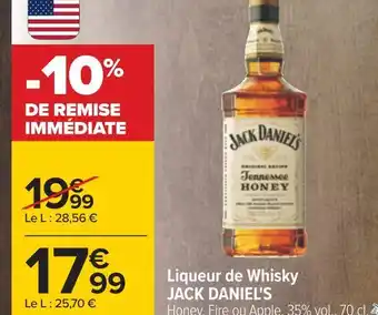 Carrefour Jack daniel's liqueur de whisky offre