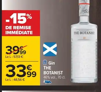 Carrefour The botanist gin offre