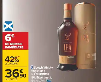Carrefour Glenfiddich scotch whisky single malt ipa experiment offre