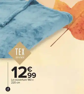 Carrefour Tex home couverture fantaisie offre