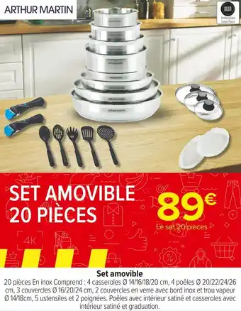 Carrefour Market Arthur martin set amovible offre