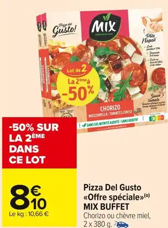 Carrefour Market Mix buffet pizza del gusto offre spéciale offre