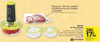 Carrefour Market Mandine appareil de mise sous-vide offre