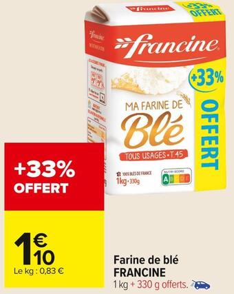 Carrefour Market Francine farine de blé offre