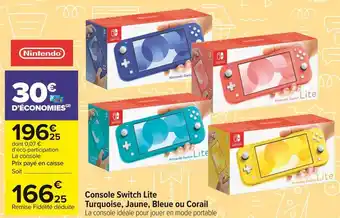 Console switch lite turquoise, jaune, bleue ou corail