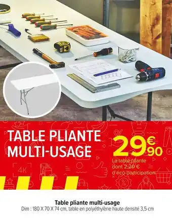 Carrefour Market Table pliante multi-usage offre