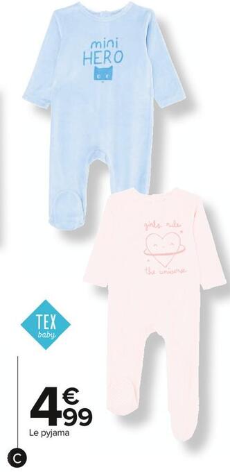 Carrefour Market Tex baby pyjama bébé offre