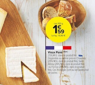 Carrefour Market Vieux pané offre