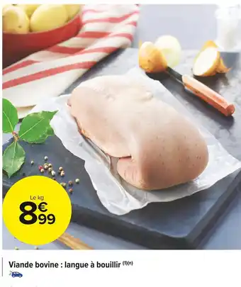 Carrefour Market Viande bovine : langue à bouillir offre