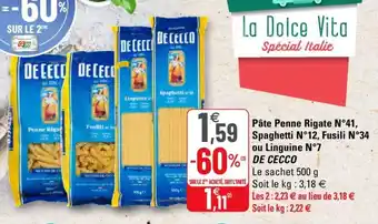 G20 Pâte Penne Rigate offre