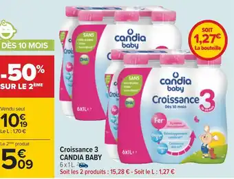 Carrefour Candia baby croissance 3 offre
