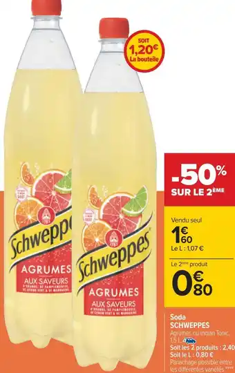 Carrefour Schweppes soda offre