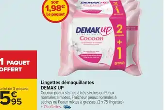 Carrefour Demak'up lingettes démaquillantes offre