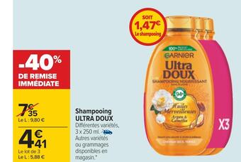 Carrefour Ultra doux shampooing offre