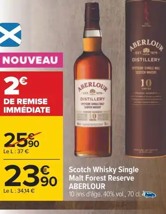 Carrefour Aberlour scotch whisky single malt forest reserve offre