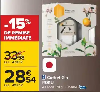 Carrefour Roku coffret gin offre