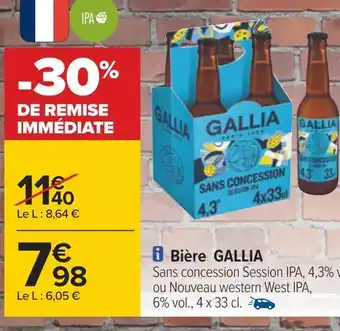 Carrefour Gallia bière offre