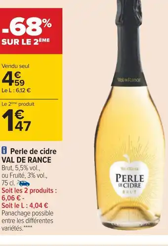 Carrefour Val de rance perle de cidre offre