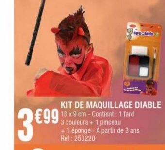 La Foir'Fouille Kit de maquillage diable offre
