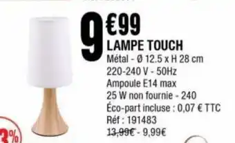 La Foir'Fouille Lampe touch offre