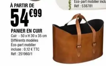 La Foir'Fouille Panier en cuir offre