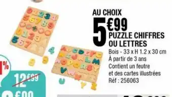 La Foir'Fouille Puzzle chiffres ou lettres offre